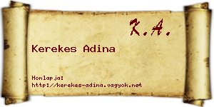 Kerekes Adina névjegykártya