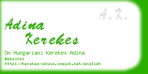 adina kerekes business card